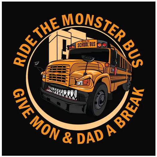 School Monsters Cartoon T-Shirt 1