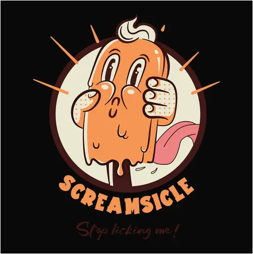 Screamsicle Pop Art Inspired T-Shirt 1