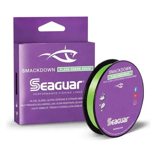 Seaguar Smackdown Braided Fishing Line – 300-Yard Flash Green Spool, High-Sensitivity Performance 1