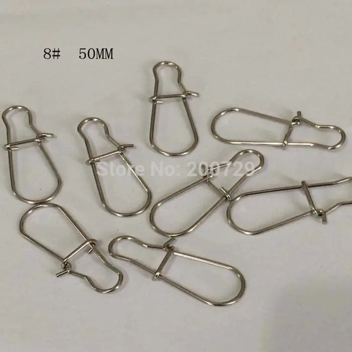 Seaking Premium Snap Swivels – 200-Piece 8# Stainless Steel Brooch Pins, 50 Mm Length, High-Tensile Strength 1