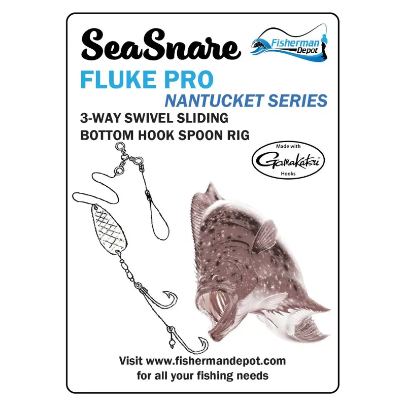 Seasnare Fluke Pro 3-Way Sliding Bottom Hook Spoon Rig – Nantucket Series 1