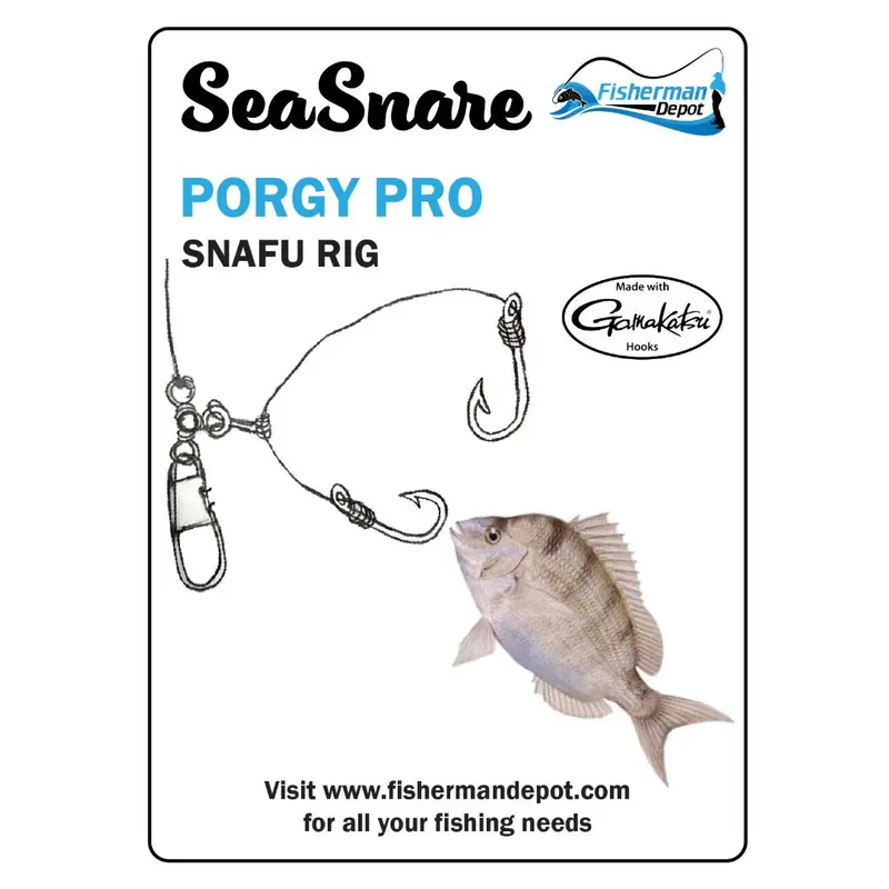 Seasnare Porgy Pro Snafu Rig Kit – Pre-Rigged Bottom-Fishing Setup 1