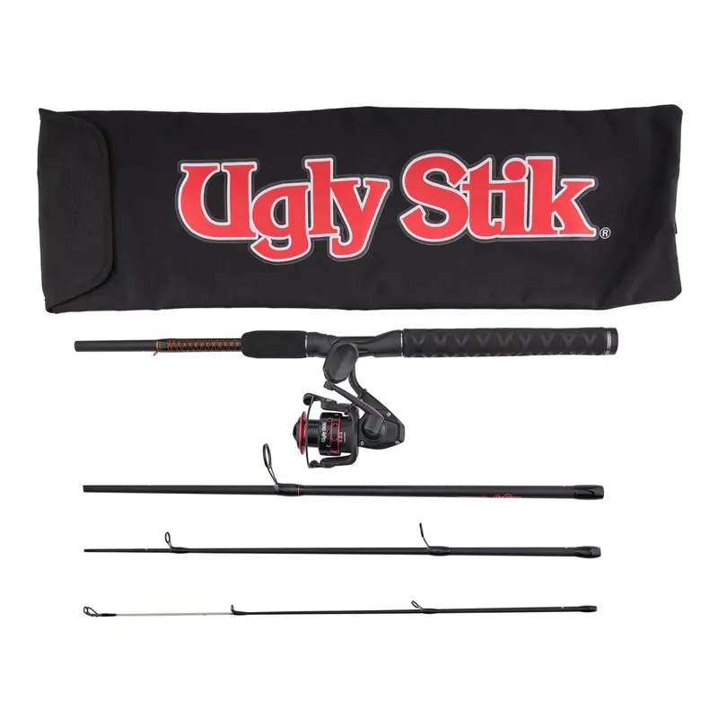 Shakespeare Ugly Stik Gx2 Travel Spinning Combo – 6'6", 4-Piece, Medium Power With Carry Bag 1