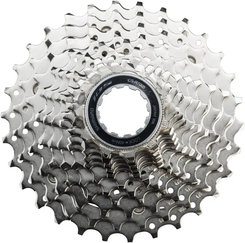 Shimano 105 Cs-R7000 11-Speed Cassette – 11–28 Tooth, Silver Finish 1