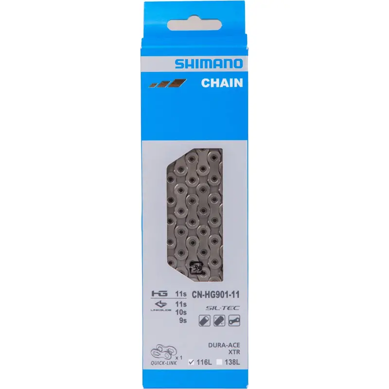 Shimano Cn-Hg901-11 High-Performance Chain – Xtr & Dura-Ace Compatible, 11-Speed 1