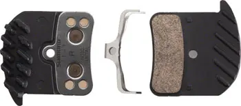Shimano H03C Metallic Disc Brake Pads – Aluminum-Backed With Heat-Dissipating Fins 1