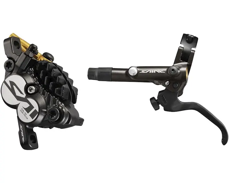Shimano Saint Bl-M820-B/Br-M820 Hydraulic Disc Brake Set – Rear, Post Mount, Finned Metal Pads, Black 1