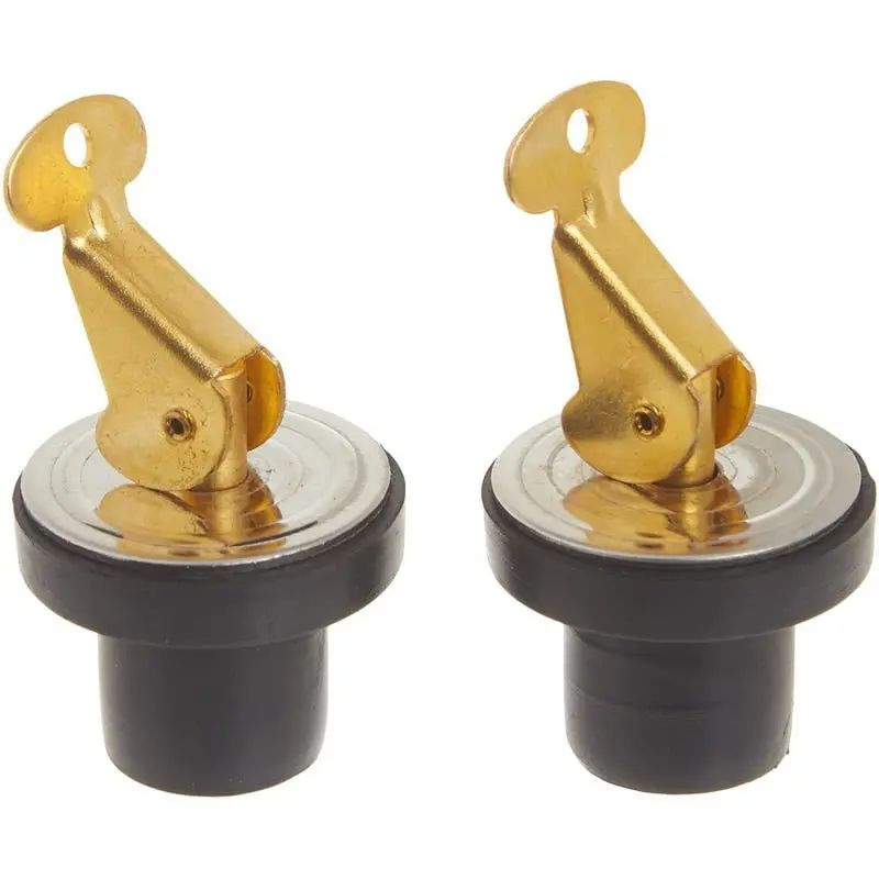 Shoreline Marine Baitwell Plug – 5/8-Inch (16 Mm), Brass, 2-Pack 1