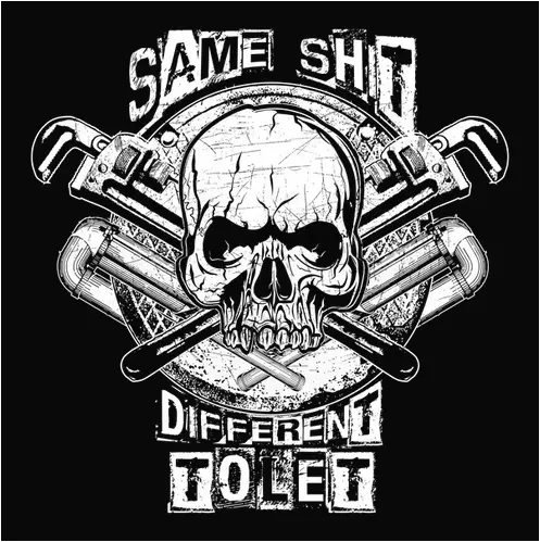 Skull-Themed Plumber T-Shirt 1