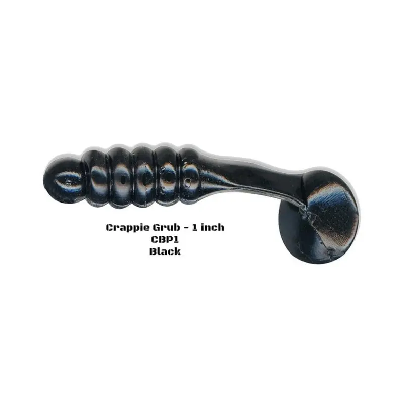 Slider Fishing Crappie Grub – 1-Inch Soft Plastic 1
