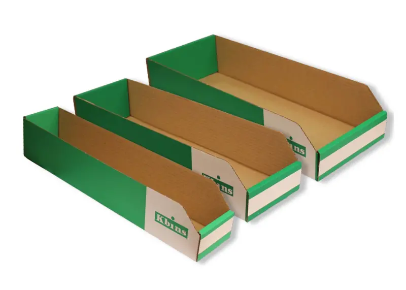 Slim Cardboard Pick-And-Pack Bins – 500 X 100Mm, 50-Unit Set 1
