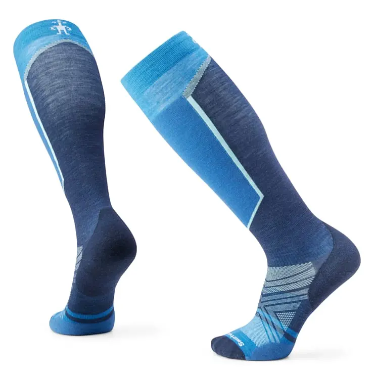 Smartwool Ski Socks – Laguna Blue, Over-The-Calf Fit With Extra Stretch & Targeted Cushioning 1