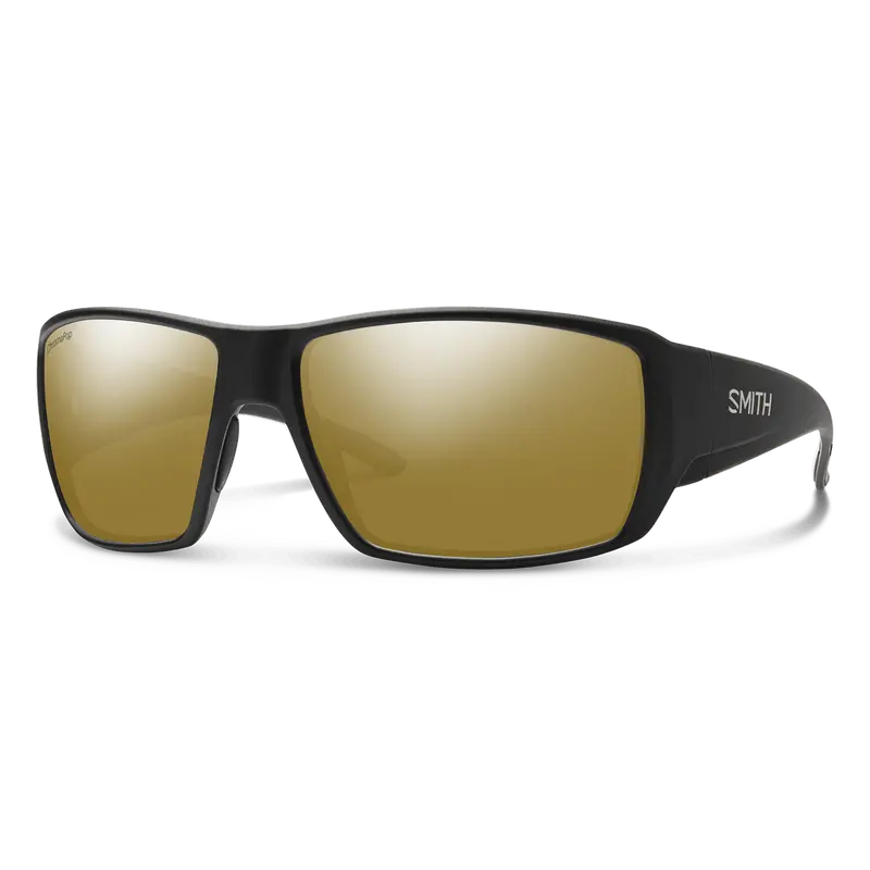 Smith Guide’S Choice Sunglasses – Matte Black Frame With Chromapop Glass Polarized Bronze Mirror Lenses 1