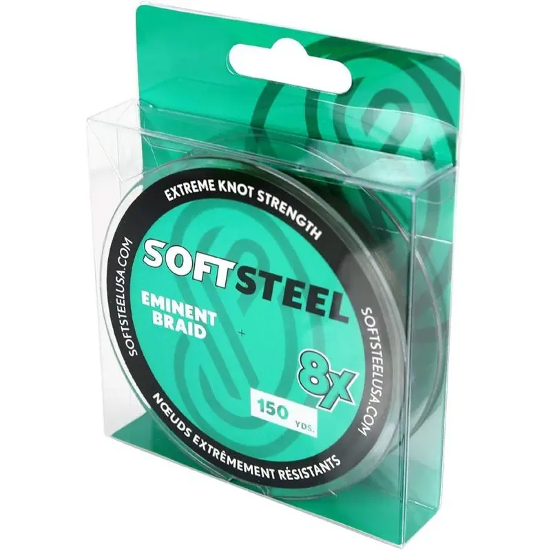 Soft Steel 8X Eminent Braided Fishing Line, 100 Lb Test, 150 Yards, Moss Green 1