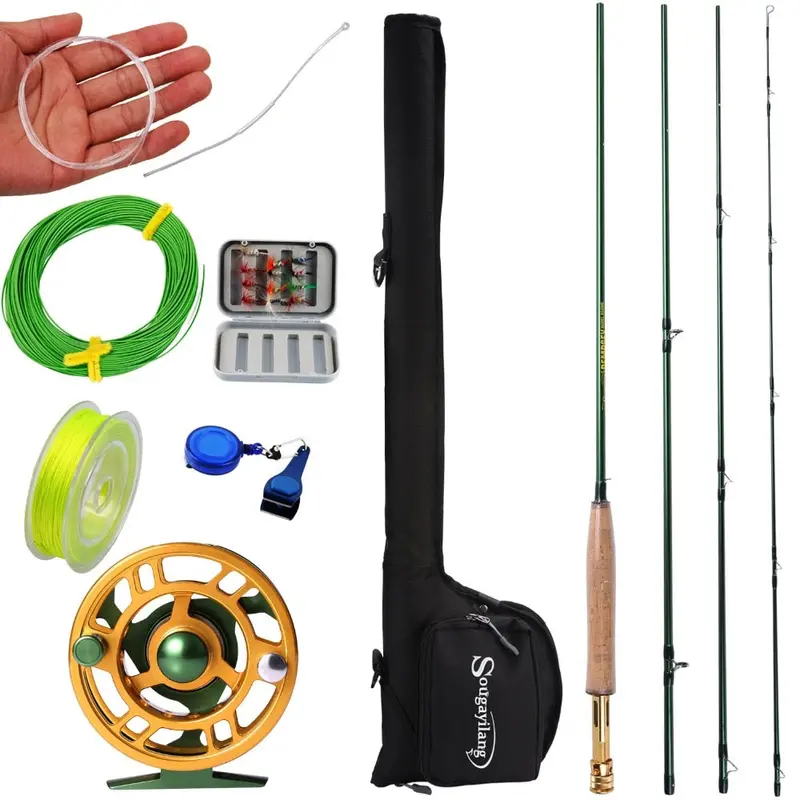 Sougayilang Complete Fly Fishing Starter Kit – 2.9M Rod, 5/6 Reel, Line, Bag, Flies & Accessories 1