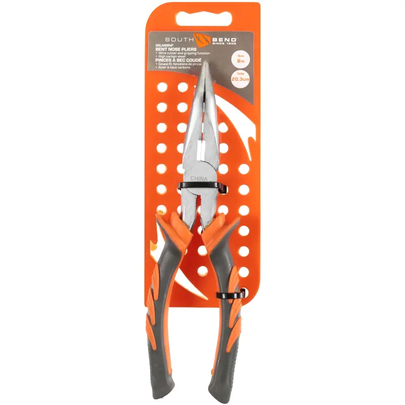 South Bend Bent-Nose Pliers – 8-Inch Precision Fishing Tool 1