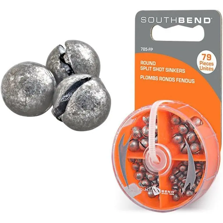 South Bend Split Shot Sinker Variety – 79-Count Assortment For Fine-Tuning Depth 1