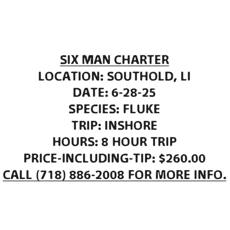 Southold Fluke Charter – June 28, 2025 1