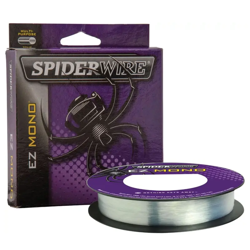 Spiderwire Ez Mono – 220-Yard Fluorescent Clear/Blue Monofilament Line 1