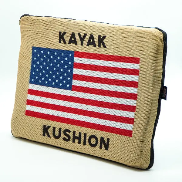 Square Kayak Cushion With Patriotic Design 1