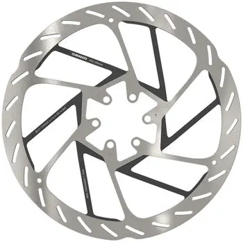 Sram Hs2 Disc Brake Rotor – 200Mm Diameter, 6-Bolt Mount, Rounded Edge Profile, Dual-Tone Silver/Black 1