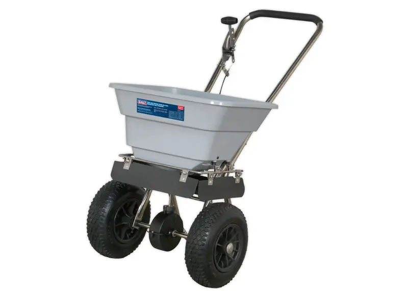 Stainless Steel Walk-Behind Grit Spreader – 37Kg Capacity, Industrial Grade 1