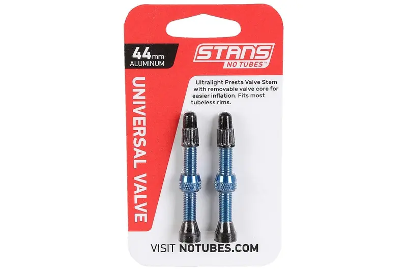 Stan’S Notubes Alloy Valve Stems – 44 Mm Length, Blue Pair 1