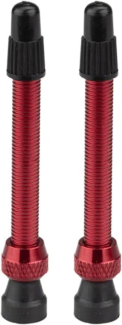 Stan’S Notubes Alloy Valve Stems – 55 Mm Length, Red Pair 1