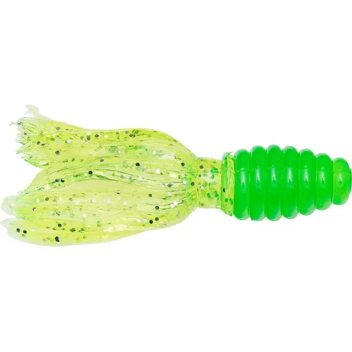 Strike King Crappie Thunder Soft Plastics – 1-3/4", 15-Pack (Electric Lime) 1