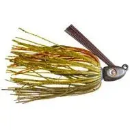 Strike King Hack Attack Swim Jig – 1/4 Oz, Green Pumpkin Finish 1