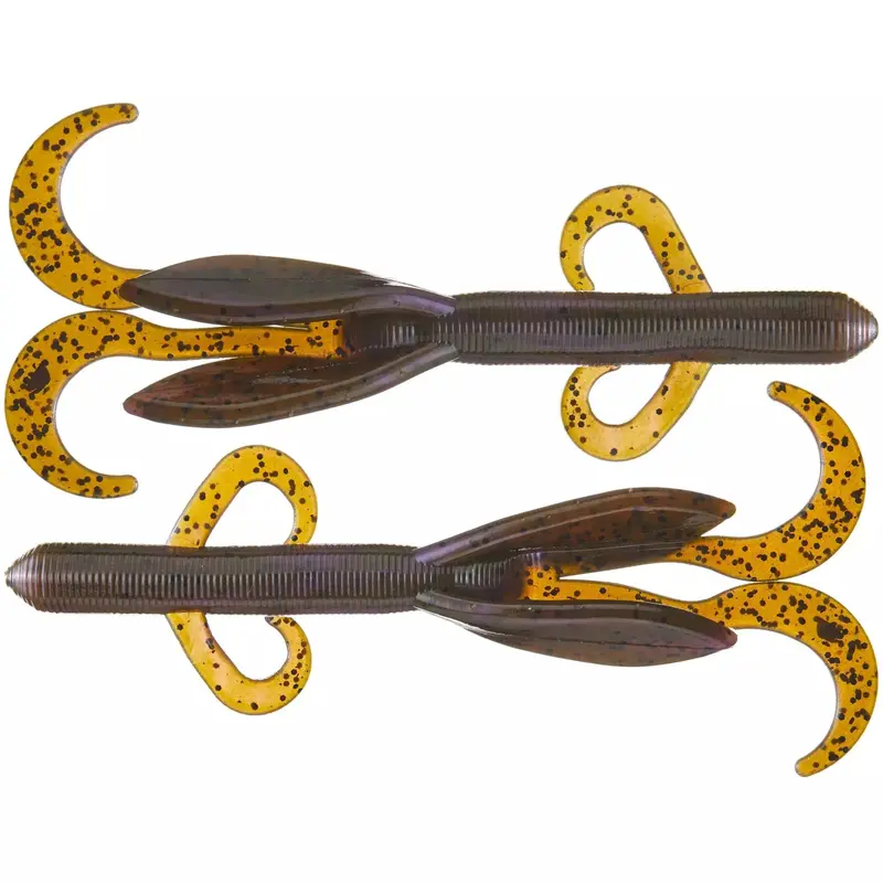 Strike King Kvd Magnum Game Hawg Soft Bait – 5.25" Green Pumpkin With Purple Swirl (6-Pack) 1