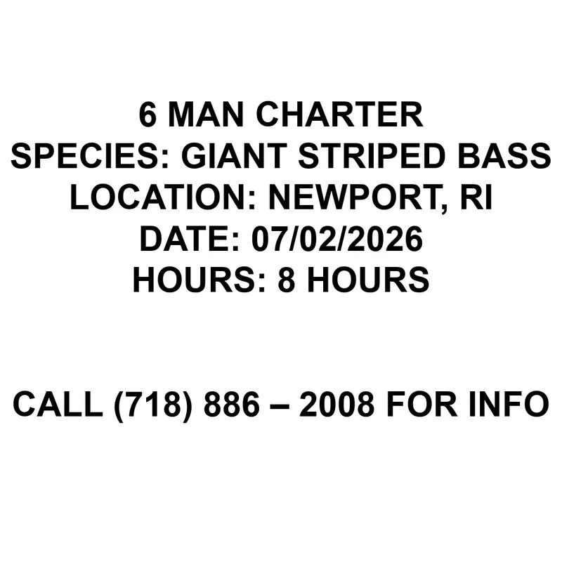 Striped Bass Targeted Charter – July 2, 2026 1