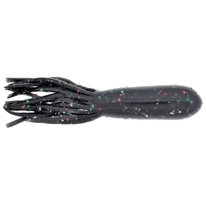 Stubby Salt Tube Soft Bait In Black Glitter 1