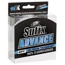 Sufix Advance 100% Fluorocarbon Line: 25 Lb Test, 200 Yd Clear Spool 1