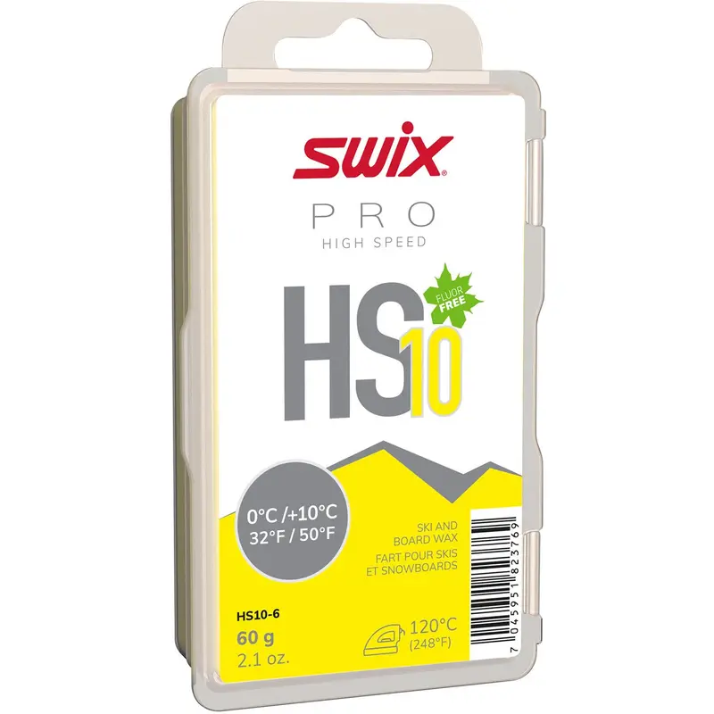 Swix Hs10 Yellow All-Mountain Ski Wax – 60G Block, Best At 32–50°F 1