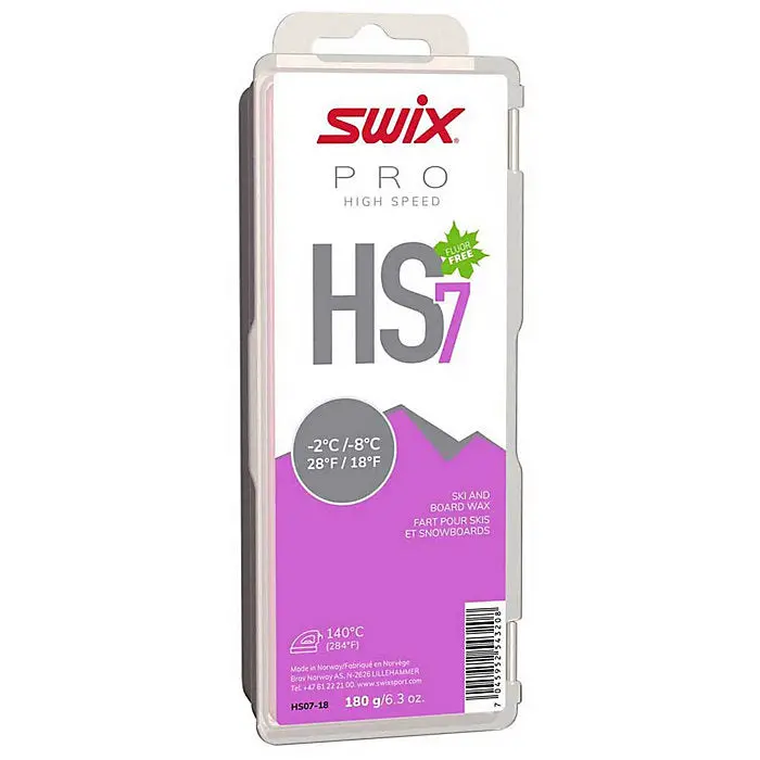 Swix Hs7 Violet High-Performance Ski Wax – 180G, Suited For 18–28°F Snow 1
