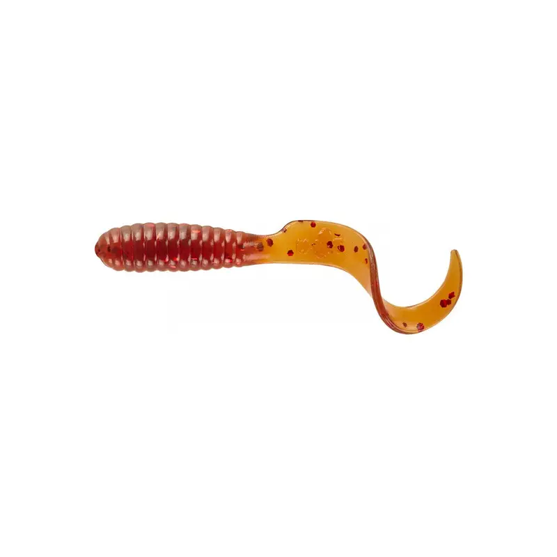 Teenie Tail Soft Bait – Motor Oil Base With Red Flake Finish 1
