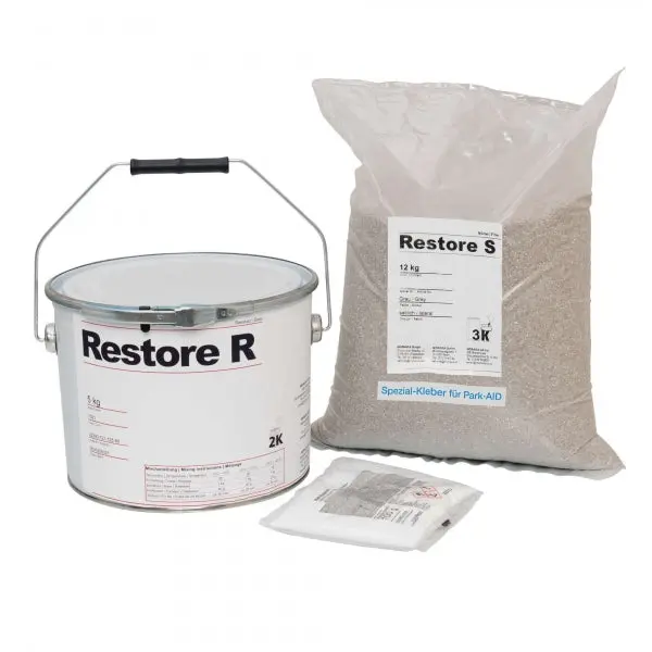 Three-Part Adhesive Rubber Wheel Stop Kit 1