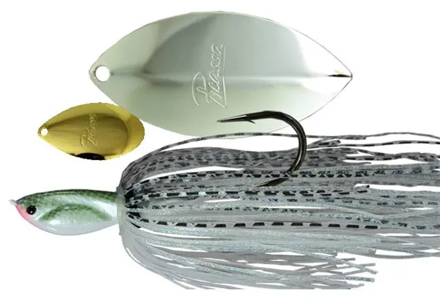 Thunder Willow Spinnerbait – Gizzard Shad Pattern With Gold & Nickel Blades 1