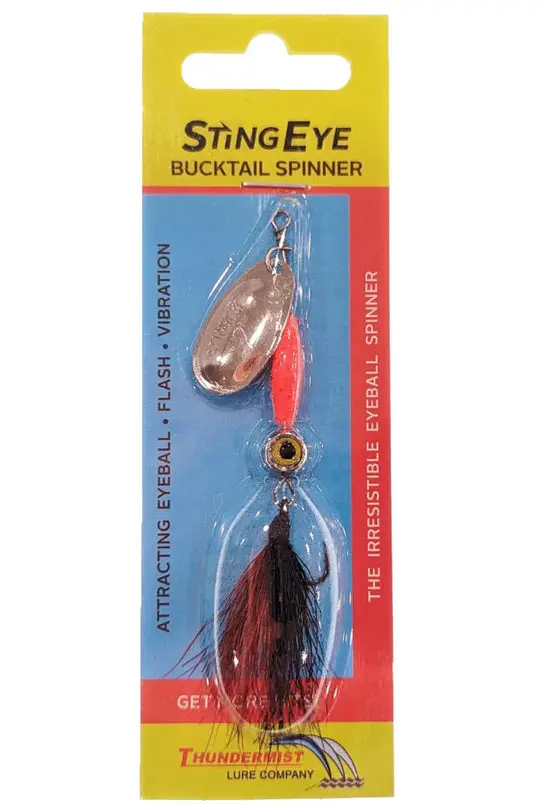 Thundermist Stingeye Single-Hook Bucktail Spinner – Combines Flash, Vibration, And Natural Profile 5