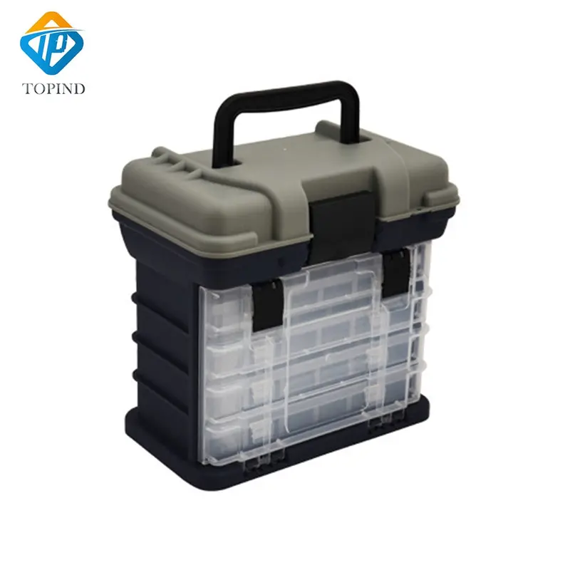 Topind 5-Layer Carp Tackle Organizer – Waterproof Pp+Abs Fishing Box (28X18X26 Cm) For Fly Tying & Boat Use 1