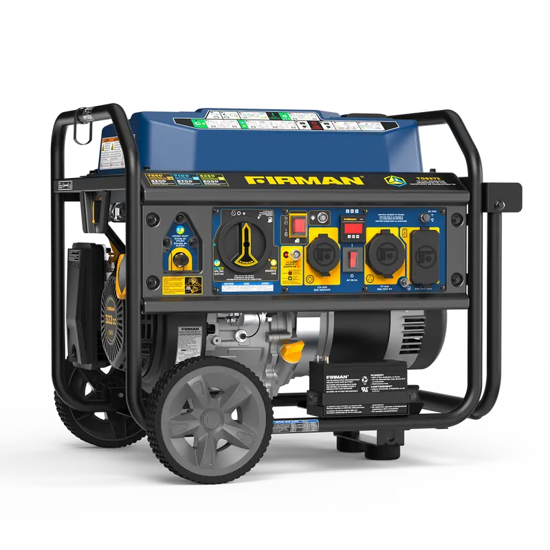 Tri-Fuel Portable Generator – 7850W Peak / 6300W Rated, Electric Start, Gas-Compatible, Co Safety Alert 1