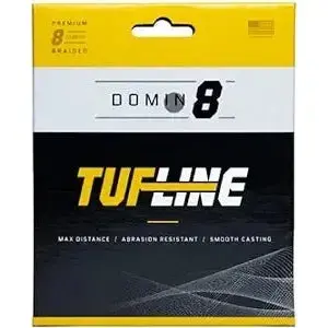 Tuf-Line Domin8 Braided Line – 30 Lb Test, 150 Yards, Bright Yellow 1