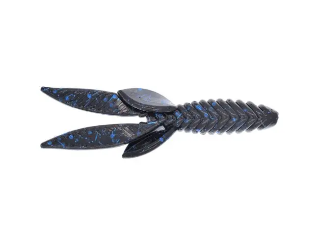 Verbinator Baits Puncher Soft Plastics – Black With Black Flake 1