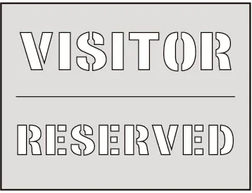 'Visitor Reserved' Parking Stencil 1