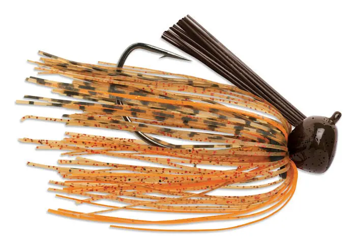 Weedless Football Jig In Pumpkin Orange Colorway 1