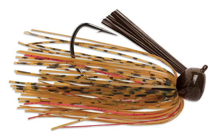 Weedless Football Jig – Peanut Butter Jelly Swirl 1