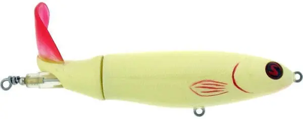 Whopper Plopper Bone – Classic Topwater Popper In Natural Bone Color For Clear-Water Conditions 1
