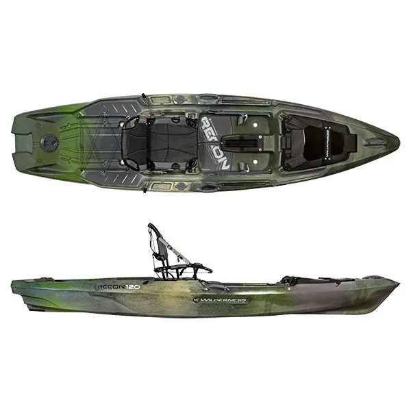 Wilderness Systems Recon 120 Fishing Kayak Featuring Airpro Aces Seating 4