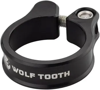 Wolf Tooth Black Seatpost Clamp – Lightweight Aluminum Design 1